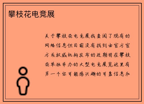 攀枝花电竞展